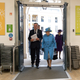 Queen Elizabeth II arrives to look around a Waitrose supermarket during a visit to the town of Poundbury on October 27, 2016 in Poundbury, Dorset. Photo via Getty Images.